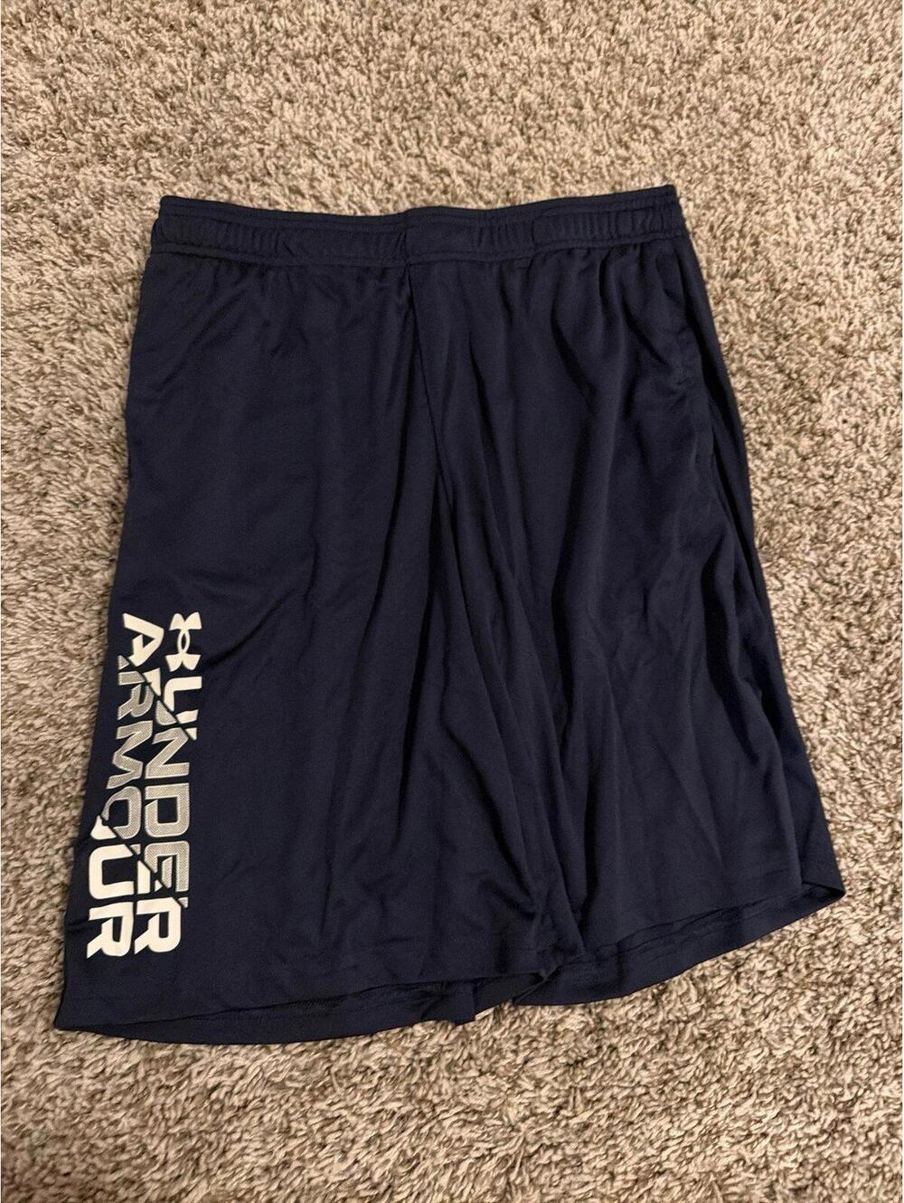 Under Armour Boys Navy Athletic Loose Fit Shorts XL